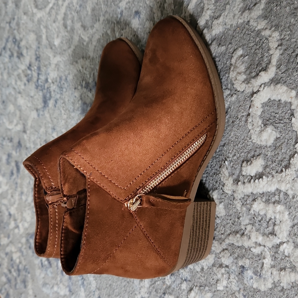 Tan booties